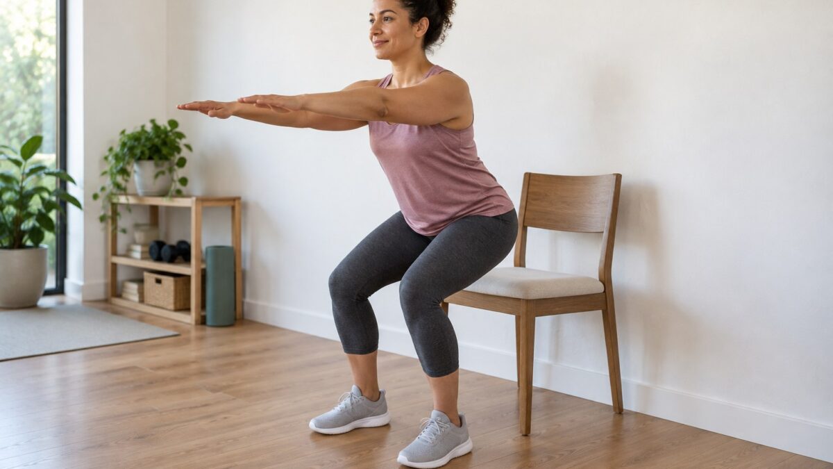A Beginner Bodyweight Workout You Can Do at Home — illustrative fitness image