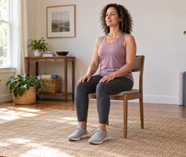 A 5-Minute Comfortable Breathing Practice — illustrative fitness image